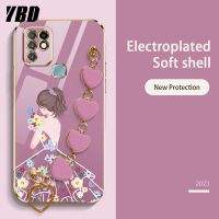 YBD เคสโทรศัพท์ลาย Love สำหรับ Infinix Hot 10 Play Hot 11 Play X688B X688C X682C X682B X682ลายดอกไม้น่ารักลายเด็กผู้หญิงสุดหรูบูติกแบบนุ่มล่าสุดปลอกซิลิโคน