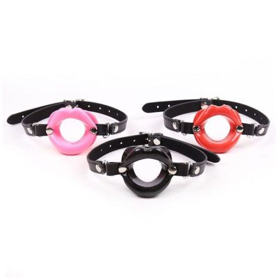 Open Mouth Gag, Silicone Lips Gag, Fetish Mouth Open Gag for BDSM Play Submissive Toys