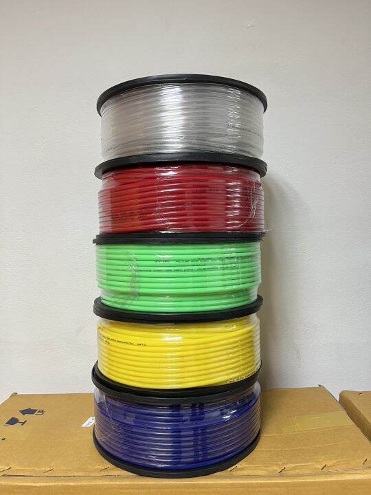 สายลมpu-polyurethane-air-hose-ท่อลม-สายpu-รุ่นงานหนัก-มีขนาด-2-5x4-4x6-5x8-6-5x10-8x12-มิล-สีใส-clear-color