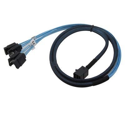 Mini SAS HD36P SFF-8643 to 4XSATA Black Data Cable Plastic Data Cable Server Transmission Cable Mini SAS Adapter Cable