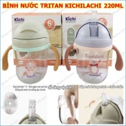 Bình uống nước Tritan chống sặc, chống đổ có tay cầm 220ml KICHILACHI KICHI