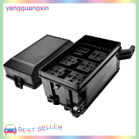 yangguangxin Car 12-Slot Relay BOX 6 ATC ATO 6รีเลย์มาตรฐานใบมีดฟิวส์ผู้ถือบล็อก