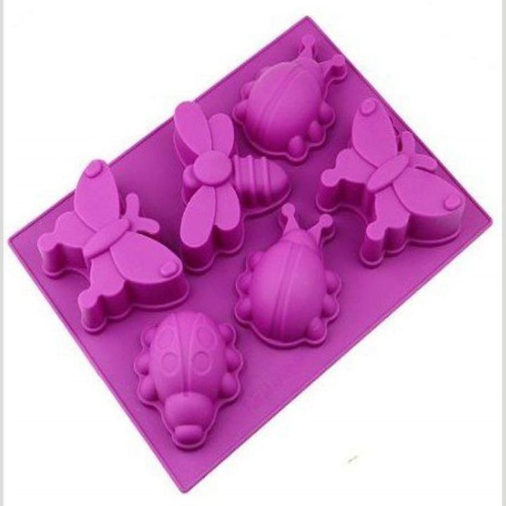 gl-แม่พิมพ์-ซิลิโคน-แมลงเต่าทอง-ผีเสื้อ-แมลงปอ-6-ช่อง-คละสี-ladybug-butterfly-dragonfly-silicone-mold