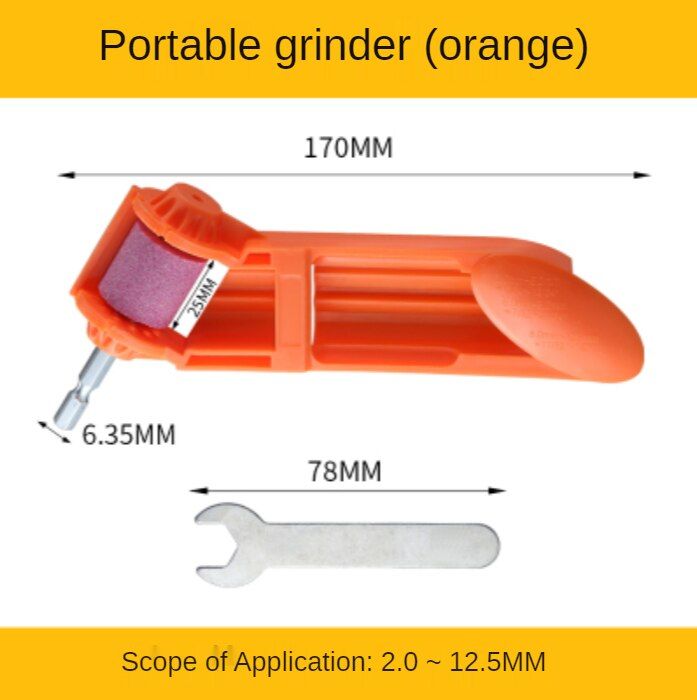สีส้มแบบพกพาหัวเจาะหัวเจาะไททาเนียม ABS Powered เครื่องมืออะไหล่สวมใส่ยูทิลิตี้สีส้มล้อบดคอรันดัมล้อหัวเจาะ