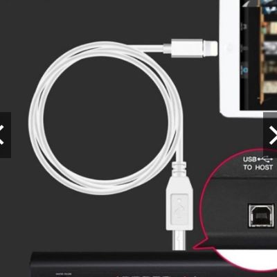 Type B สายเคเบิ้ล USB IOS Lighting to type-B Midi  สำหรับ Apple ยาว 1.20 m