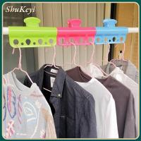 SHUKEYI เอบีเอสเอบีเอส ราวแขวนผ้า การประหยัดพื้นที่ ตู้เสื้อผ้าในตู้เสื้อผ้า ที่แขวนเสื้อผ้า แบบพกพาได้ คลิปกันลม ราวตากผ้ากันลม อุปกรณ์จัดระเบียบในครัวเรือน