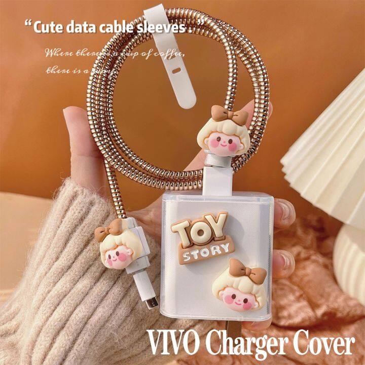 อุปกรณ์ป้องกันสายชาร์จสาวน่ารักเคสแบตสำรอง-vivo-อุปกรณ์ป้องกันสายไฟ-เคสแบตสำรองโปร่งใสเข้ากันได้กับ10w18w22-5w33w44w55w66w120w-vivo-coice