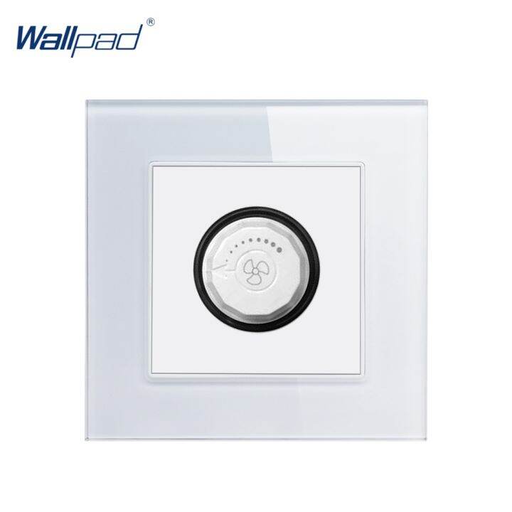Fan Switch Wallpad Crystal Glass Panel 110V250V Fan Speed Control