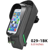 029-1BK 6.0 inch ROCKBROS Waterproof Touch Screen Bicycle Bag Top Front Tube Frame Bag MTB Road Bike Bag 6.5 Phone Case Bike Accessories