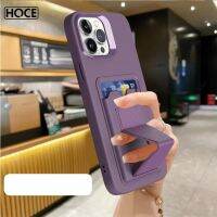 เคสโทรศัพท์ช่องเสียบบัตรแบบตัวยึด HOCE สำหรับ iPhone 15 13 14 12 11 Pro Max 15Plus X XS 7 8Plus เคสเคสซิลิโคนแบบนิ่ม