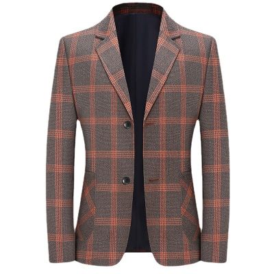 2023 Fashion Suit Jacket New Mens Casual Boutique Plaid Suit Coat  Mens Slim Fit Business Dress Blazers Jacket Plus Size 4XL