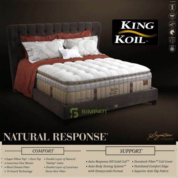King Koil Natural Response Gold Series 180x200 Komplit Set Lazada