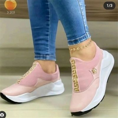 [COD] Large size European and 2023 summer new round toe sports shoes womens foreign trade mesh splicing casual