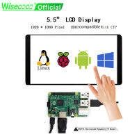 Wisecoco ราสเบอร์รี่ Pi ตรวจสอบ5.5นิ้ว1920X1080จอแสดงผล IPS OLED แผงสัมผัสแบบ Capacitive AIDA64 TFT LCD โมดูลลินุกซ์ AMOLED