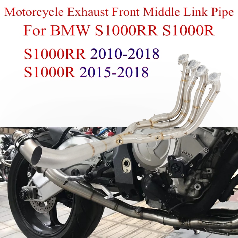Motorcycle Full System Exhaust Muffler Front Link Pipe For BMW S1000RR 2010-2018