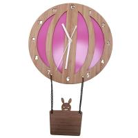 Bamboo Hot Air Balloon Wall Clock Childrens Room Cartoon Modern Creative Quartz Table Mute Hanging Wall Clocks