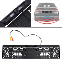 Auto Parktronic EU Car License Plate Frame Rear View Camera Night Vision Reverse Backup Rearview Camera with 4 IR Light