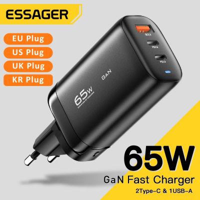 Essager 65W USB GaN Type C ที่ชาร์จไฟสำหรับแล็ปท็อป PPS 45W 25W PD3.0 QC3.0ที่ชาร์ตสำหรับซัมซุงเร็วสำหรับ IPhone14 13 Pro Chagers โทรศัพท์ Yuebian