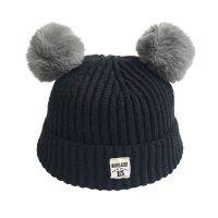 se7en Child Baby FortBaby Cute Hat Double-Fur Ball Hoodie Warm Must-Have For Outing Windproof