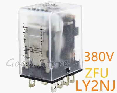 【☄New Arrival☄】 EUOUO SHOP 1ชิ้น Zfu F Rosted รีเลย์ Ly2nj 8ขา10a ที่มีไฟ Led แม่เหล็กไฟฟ้ารีเลย์380โวลต์ Dc Jqx-13f Ms