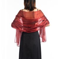 【CW】 Wedding Shawl 170x70 Customizable New Evening Bride Bridesmaid  39;s Silky Color Scarf