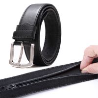 ◘ Travel Cash Hidden Belt 125cm Anti Theft Waist Bag Men PU Leather Pin Buckle Waist Packs Women Outdoor Hiding Strap Belt Daily