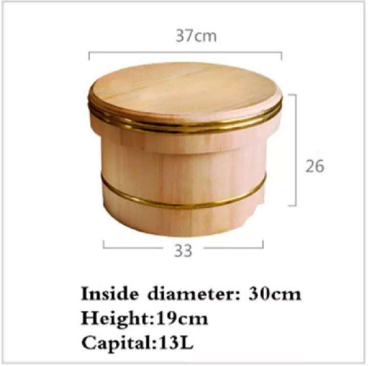 ถังข้าวซูชิ-ถังใส่ข้าวซูชิ-ไม่รวมตะหลิวไม้-อาหารเกาหลีสไตล์ญี่ปุ่นทองแดง-edge-ขนาดใหญ่-sashimi-sushi-shop-ถังไม้ผสมข้าว-barrelพร้อมฝาปิด