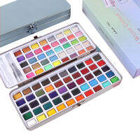 Giorgione 50/72/90/100สีแบบพกพา Pearlescent Solid รูปวาดสีน้ำด้วย Paintbrush สีสว่างภาพวาดชุดสีสำหรับนักเรียนอุปกรณ์ศิลปะ