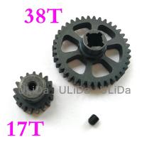 Metal Diff เกียร์หลัก 38T Motor Pinion Gear 17T สำหรับ 1/18 WLtoys A949 A959 A969 A979 K929 Short Course Truck อะไหล่อัพเกรด-czechao