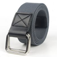 Unisex Double Rings Buckle Quick Release Belts Canvas Younger Outdoor Leisure Women Sport Men Zinc Alloy Jeans Accessories  Floaties