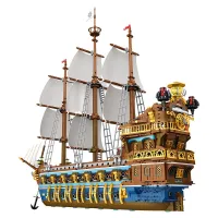 MOC Caribbeans เรือโจรสลัด The Royal Fleet Sun Reobrix 66011บล็อกตัวต่ออิฐ3162ชิ้นตัวต่อสามมิติสร้างสสรค์จัดส่งเซตของขวัญเด็ก