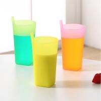 1X Kid Children Infant Baby Sip Cup with Built in Straw Mug Drink Solid Fe AA Ew