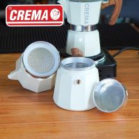 ส่งฟรี หม้อกาแฟโมก้าพอท CREMA Moka pot (3/6 คัพ) งานอลูมิเนียมหนา +แถมเทคนิคชงโมก้าพอท อุปกรณ์ชงกาแฟ