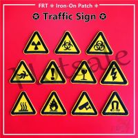 【hot sale】 ☈✒ B15 ☸ Traffic Sign - Waning Marker Iron-on Patch ☸ 1Pc Reminder DIY Sew on Iron on Badges Patches