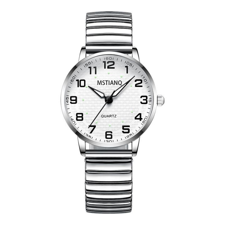 นาฬิกาข้อมือควอทซ์แบบเฮฟวี่อีสต์ฟูฟูฟูฟูคู่ที่เรียบง่ายหน้าปัดเล็กหรูหราน้ำหนักเบานาฬิกาผู้หญิง