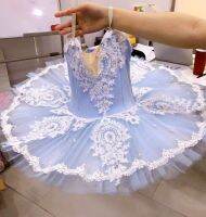 Sky Blue Ballet Dress For Girls Child Adults Women Lace Tutu Swan Dance Costumes Professional Adult Tutu Ballerina Party Kids