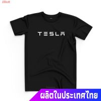 เสื้อยืดคอตตอน เสื้อยืดแขนสั้น Tesla Large Wordmark Logo T-Shirt Popular T-shirts