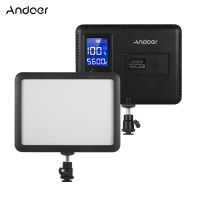 Andoer LED Video Light Panel การถ่ายภาพเติมโคมไฟ3300พัน-5600พันสำหรับ Canon Nikon DSLR กล้องกล้องวีดีโอ