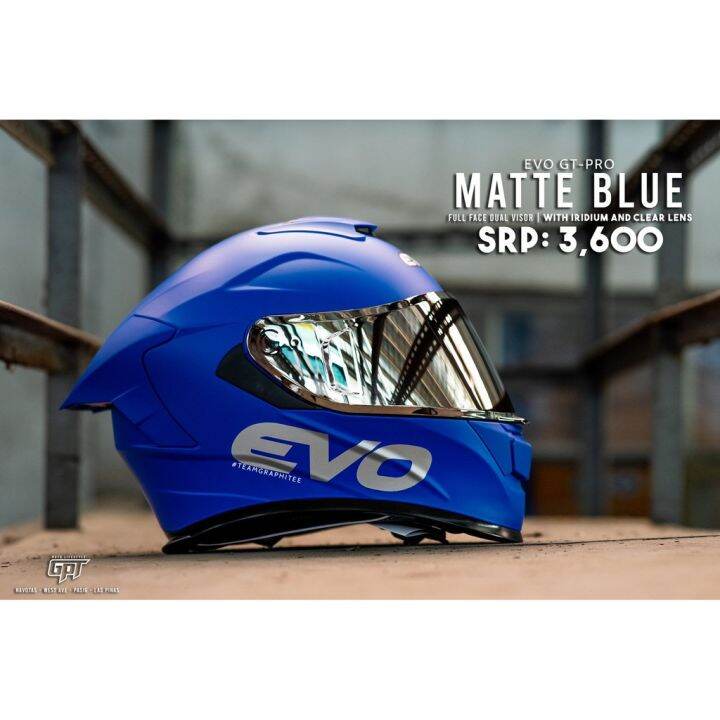 Evo Helmet Gt Pro Matte Light Blue Lazada Ph