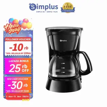 Promo Simplus Coffee Maker 1.5L Mesin Pembuat Kopi Low Watt Mesin