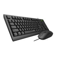 Rapoo X120PRO Wired Optical Mouse &amp; Keyboard (Black) (คีย์แคป TH-EN)