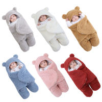 ZK40ทารกแรกเกิดเด็กทารกชายหญิงผ้าห่ม Plush Swaddle Wrap Ultra-Soft Fluffy Fleece ถุงนอนผ้าฝ้ายนุ่มผ้าปูที่นอนเด็ก Stuff