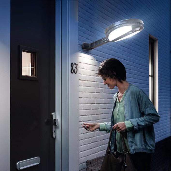 home-king-โคมไฟโซล่าเซลล์ทรงกลม-solar-lights-ไฟสปอตไลท์-ควบคุมด้วยรีโมทคอนโทรล-กันน้ำ-ไฟ-solar-cell-ไฟสวน-ไฟติดพนัง-ใช้พลังงานแสงอาทิตย์