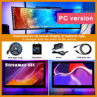 5M5V WS2812b 5050 LED Light Strip Rgb Streamer Iillusion Sync with PC Screen Overflow Color Background Light Strip 1m2m 3m 4m 5m