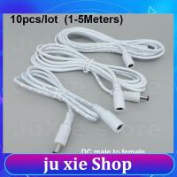 JuXie store 10x 1/1.5/3/5m white DC male to female jack Power supply connector Cable 22awg 3A Extension Cord Adapter Plug 12V 5.5x2.1mm