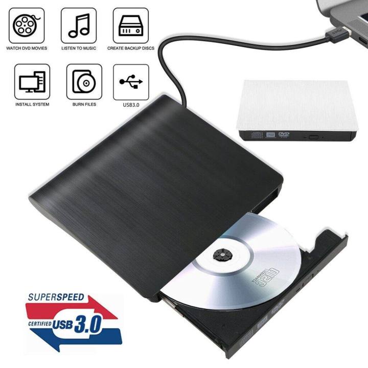 ไดรฟ์ดีวีดี-dvd-rom-แบบพกพา-portable-external-dvd-rom-ไดรฟ์ภายนอก-dvd-rom-แบบพกพา-น้ำหนักเบา-รองรับ-usb2-0-ดีวีดีรอมไดรฟ์-ไม่ต้องลงโปรแกรม-รุ่น-dvd-writer-external