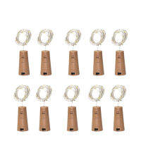 10 Packs Including Battery Led Wine Bottle Stopper Copper Wire Light String 2M 20LED Atmosphere Decorative Light