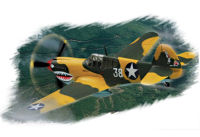 พลาสติก โมเดล ประกอบ  HOBBY BOSS สเกล1/72 P-40E “Kitty hawk”