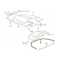 ซีลฮูดกันชนติดด้านหน้ารถยนต์68070493AA แถบกันน้ำสำหรับ Jeep Grand Cherokee Dodge Durango 2011 2012 2013 2014-2021