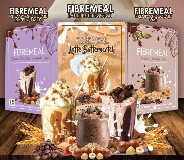 FIBREMEAL Meal Replacement Shake 30g x 15 Sachets Curb Hunger Healthy